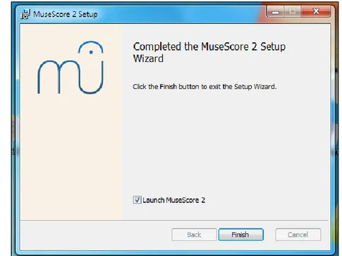 Figura 7. Captura de imagen del instalador. Pantalla de final del instalador en Windows 7  Tras el tiempo de espera de la instalación del mismo, saldrá la imagen de finalización de la  instalación