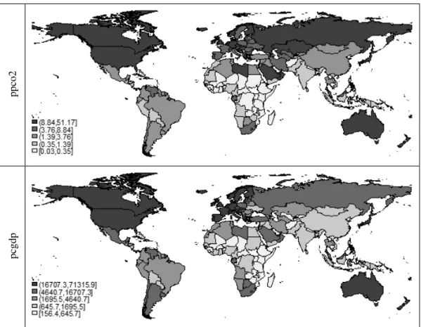 Figure 1 adds another piece of information which is the spatial distribution of the  data for the average of the period