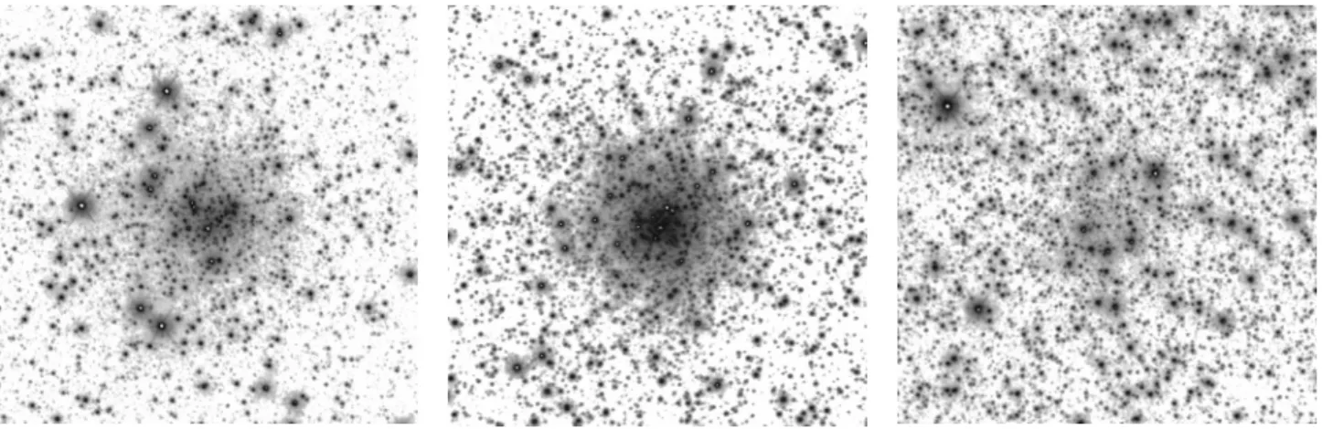 Fig. 13. 2 .  4 ×2.  4 logarithmic gray-scale K s -band images of (from left to right) NGC 6528, Liller 1, and VVV CL002, from the VVV archive
