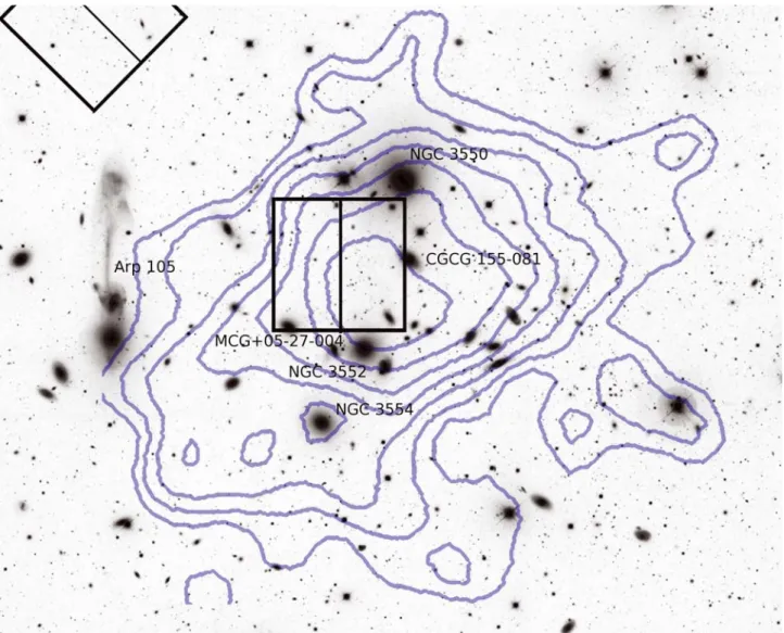 Fig. 1. A composite BVR image of the rich cluster A1185 obtained with the CFH12k camera on CHFT (see Andreon et al