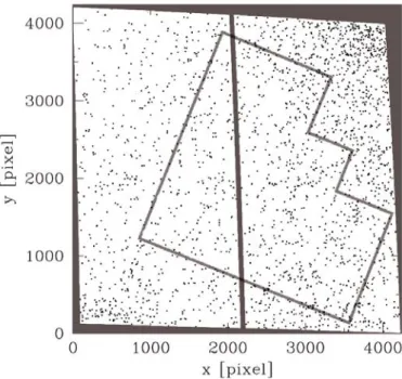 Fig. 5. Intergalactic globular cluster candidates (in boxes) found in a small portion of the ACS field in the core of Abell 1185