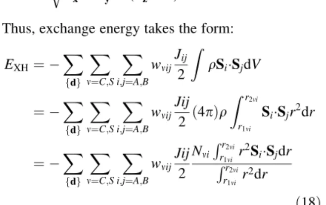 Fig. 2 Schematic view of a couple of ions used to  com-pute the exchange energy at the hedgehog configuration.