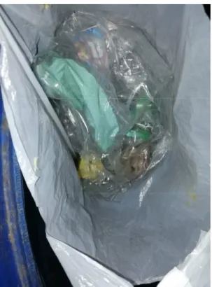 Ilustración 10 Vista de bolsa de basura en caneca de residuos reciclables 
