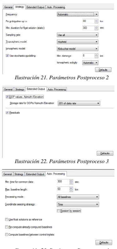Ilustración 22. Parámetros Postproceso 3 