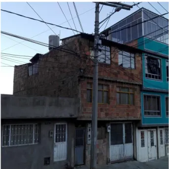 Ilustración 11 . Vista frontal y lateral de la fachada de la edificación. 