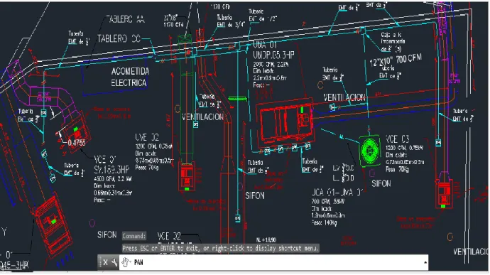 Figura 12. Diseño de sistema de control en AutoCAD 2D.  Fuente: [13] 