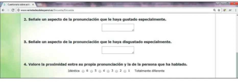 Figura 8. Cuestionario: otras preguntas para obtener  valoración directa de la variedad