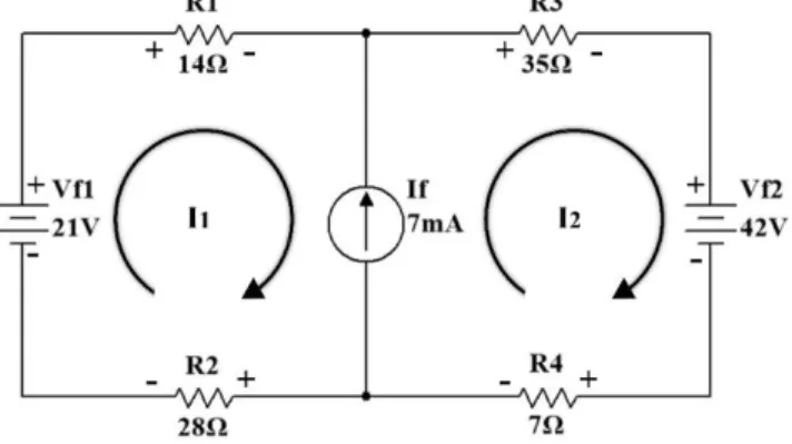 Figura  42. Circuito de análisis del ejercicio de práctica. 
