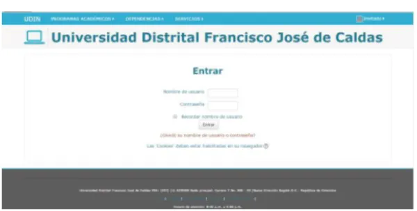 Ilustración 9:  Moodle Facultad de Ciencias y Educación