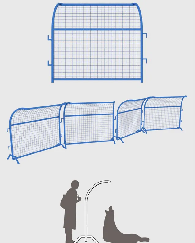 Fig. 4 The temporary barrier is a product for a ‘no interactions’ scenario, which can be installed in greater or lesser quantities as needed