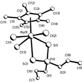 Fig. 1. View of the molecular structure of the compound [Mo( h 5 -