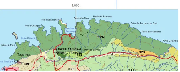 Figura 7. Vocación de Uso del Suelo en el PNNT y Zona de Amortiguación. 