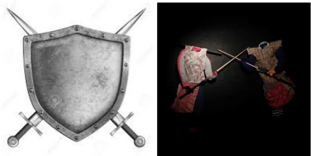 Ilustración de Escudo medieval.