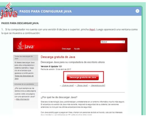 Figura 7-9.: Pasos para configurar java. Fuente propia
