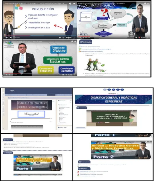 Figura 5. Visualización de unidades en la plataforma virtual. 