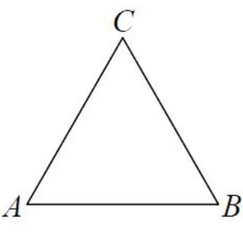 Figura 2.1: Tri´ angulo ABC