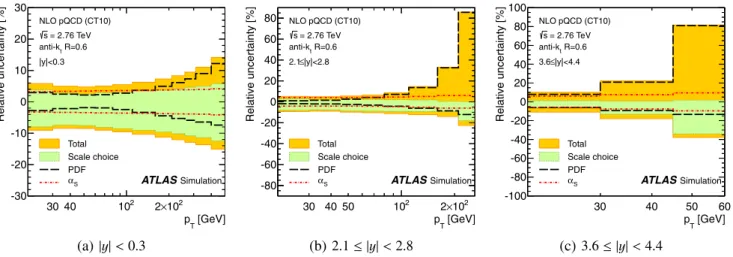 Fig. 1 The uncertainty in the NLO pQCD prediction of the inclusive jet cross-section at √