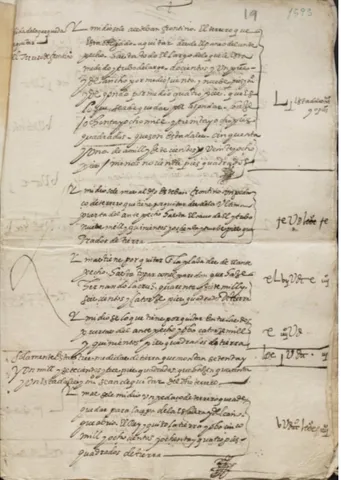 Fig. 4. Measurements taken during earthwork in the Lonja. Real Biblioteca  del Monasterio del Escorial, Doc
