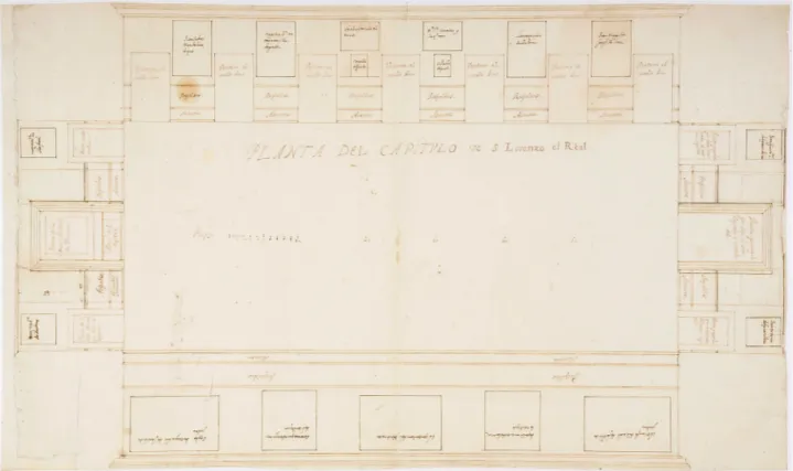 Fig. 6. Ground plan of the Chapter in San Lorenzo el Real. Real Biblioteca, Palacio Real de Madrid, Sign