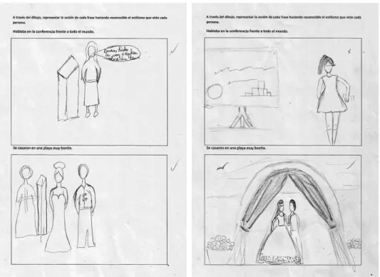 Figura 3: Ejemplos de dibujos realizados por el alumnado.