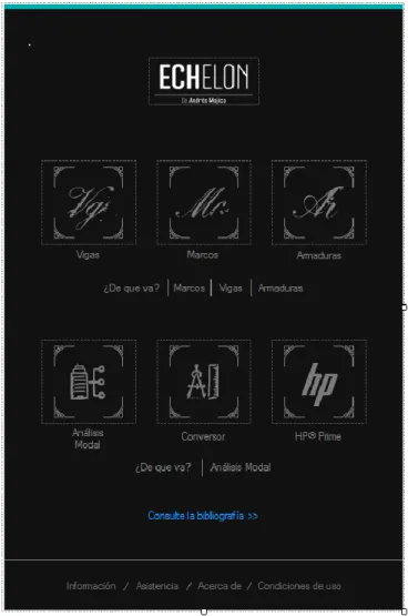 Figura 5. Menú Principal – Software ECHELON 