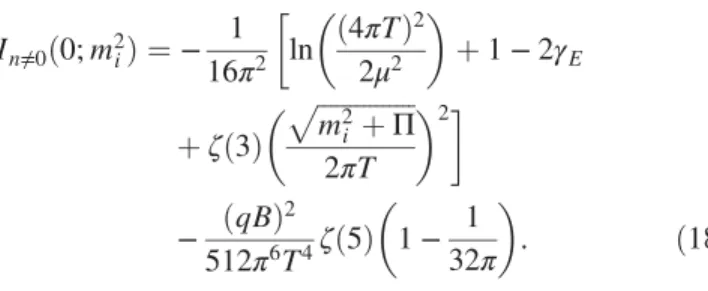 FIG. 2 (color online). λ eff ðv ¼ 0Þ as a function of b ¼ qB=μ 2 for three different values of t ¼ T=μ.