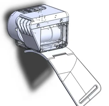 Figura 8 Perspectiva isométrica del diseño final del sistema de abducción. (SolidWorks ®)  Imagen realizada por el autor