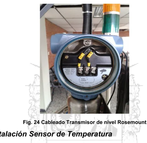 Fig. 25 Instalación Termocupla tipo J