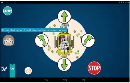 Figura 15. Aplicación de interfaz Bluetooth en un hardware. 