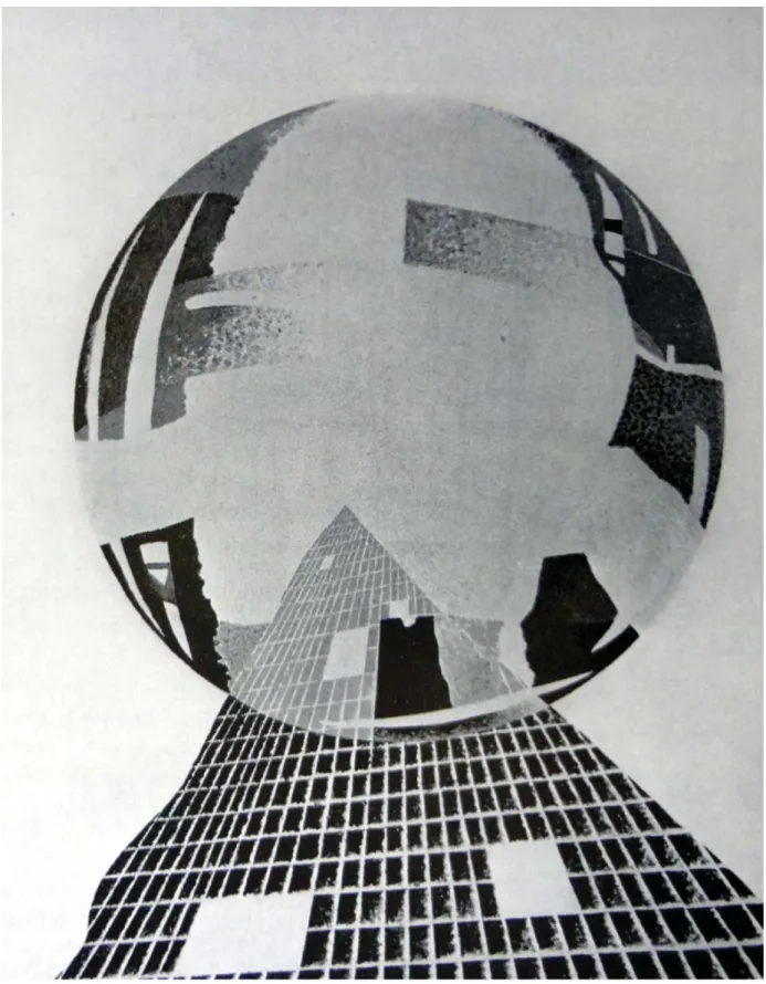Fig. 2: Lazlo-Moholy Nagy. Nuclear II (1946). Oleo sobre tela.   