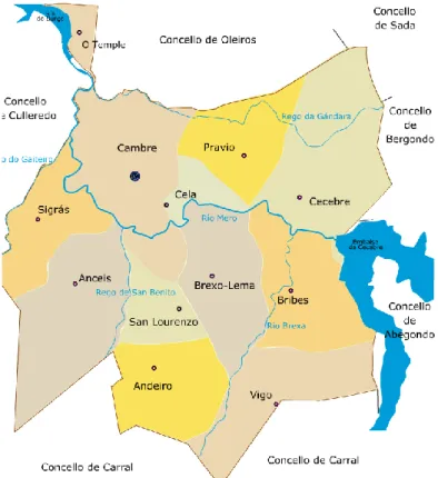 Figura 4. Mapa del municipio de Cambre 
