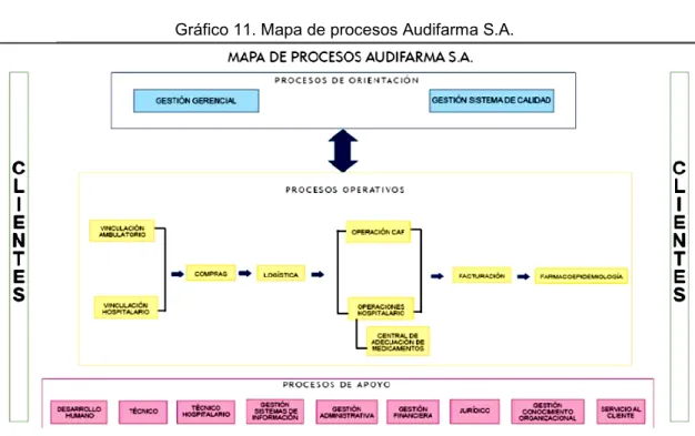Gráfico 11. Mapa de procesos Audifarma S.A.