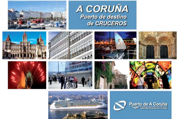 Figura 3. Portada del folleto “A Coruña-Puerto de destino de cruceros” 