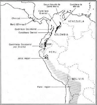 Figura 1. Distribución geográfica de los páramos en Colombia (Luteyn, 1999) 