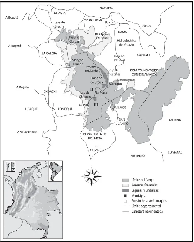 Figura 5. Localización geográfica del Parque Nacional Natural Chingaza (Fuente: Schmidt 