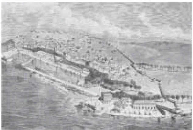 Figura 1. Vista Caballera de la Ciudad de Ferrol, 1859.
