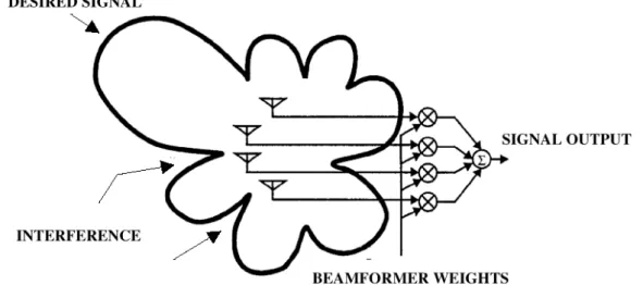 Figura 7. Arreglo de antenas adaptativas 