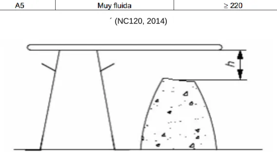 Tabla 2.15 Tipos de asentamiento por el Cono de Abrams. 