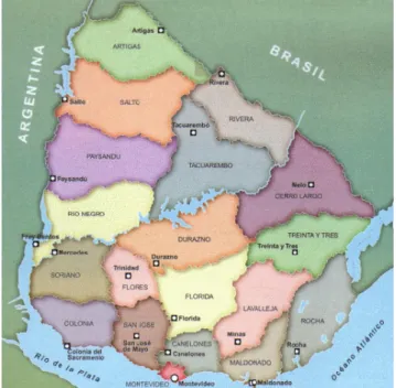 Figura 2.1 Mapa político de Uruguay 