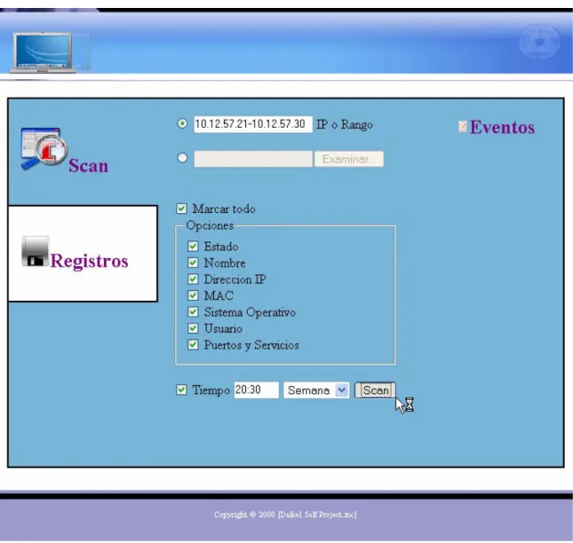 Figura 3.1. Ejemplo de configuración de Scan. 