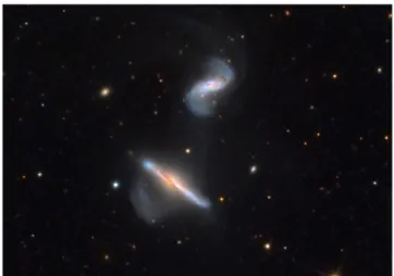 Figure 1. Optical image of the interacting pair NGC 6286 (bottom)/NGC 6285 (top) obtained with the Schulman 32-inch Telescope of the Mount Lemmon SkyCenter