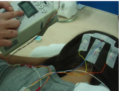 Fig. 23. Medida de la impedancia de los  electrodos. Foto laboratorio de Neurofisiología 