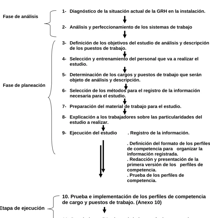 Fig. 6.  Procedimiento seleccionado para la elaboración de los perfiles de competencia