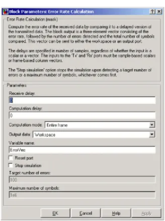 Figura 2.3: Cuadro de dialogo del Bloque de error. 