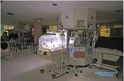 Figura 4. CIN-A: sala grande de Cuidados Intensivos Neonatales          del Servicio de Neonatología del Hospital 12 de Octubre