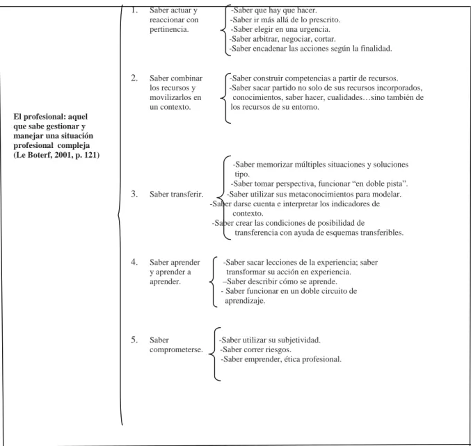 Figura 2-3: Competencia profesional (Le Boterf, 2001, p.94) . 
