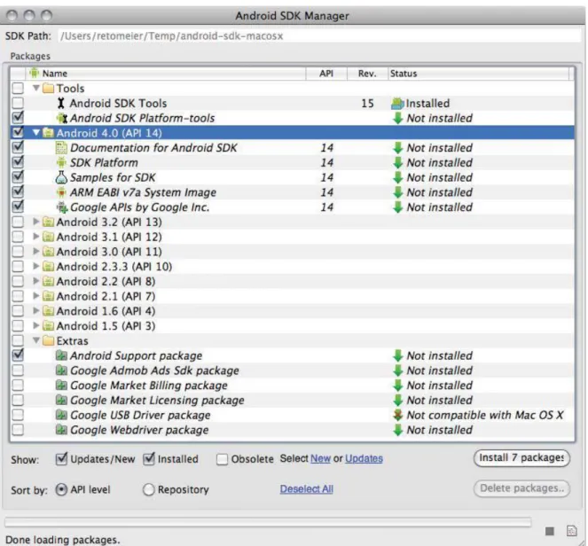 Figura 2- 1 Android SDK Manager
