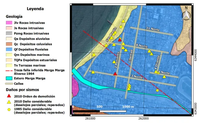 Figura 2-4: Edificios de más de 4 pisos con daños para el terremoto del Maule. 