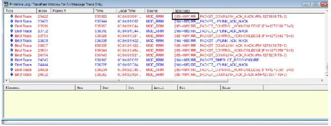 Figura 9. Comunicación entre el terminal y la red vista con el programa Catcher. 