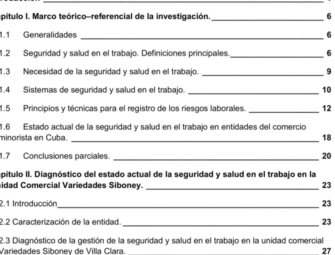 Tabla Contenido 